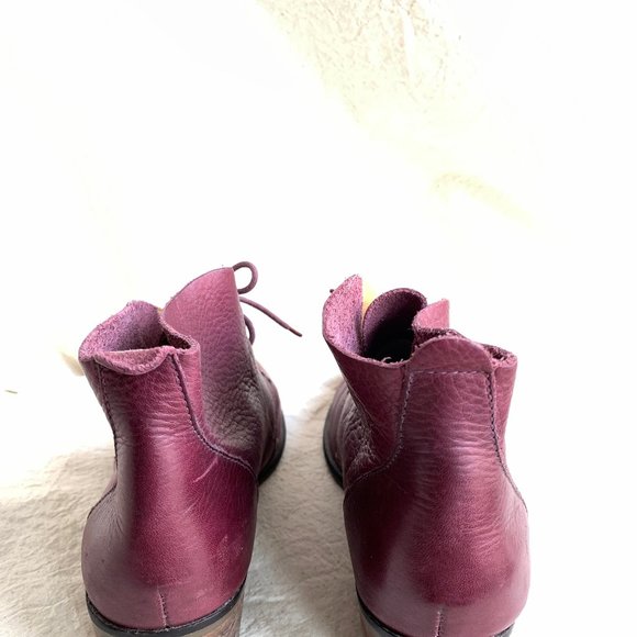 Latigo Burgundy Leather Booties - Picture 6 of 8